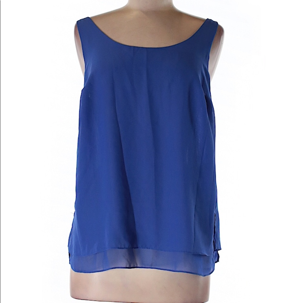 Blue, layered, scoop neck old navy tank top